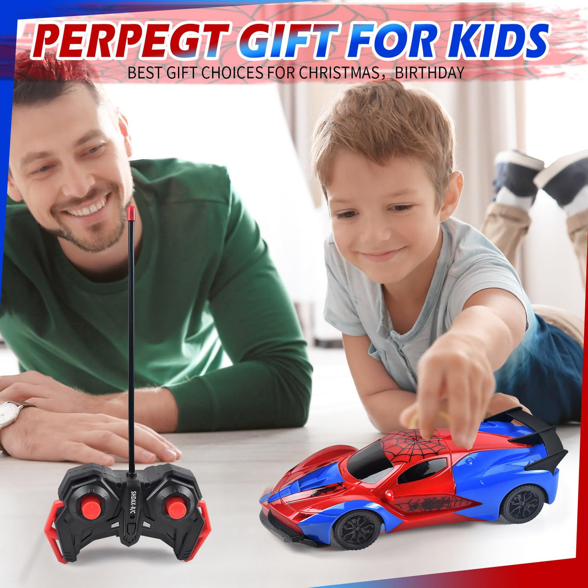 Tuko Remote Control Car Toys, RC Toys for 3+ Years Old Boy and Girl Gift (Spider)