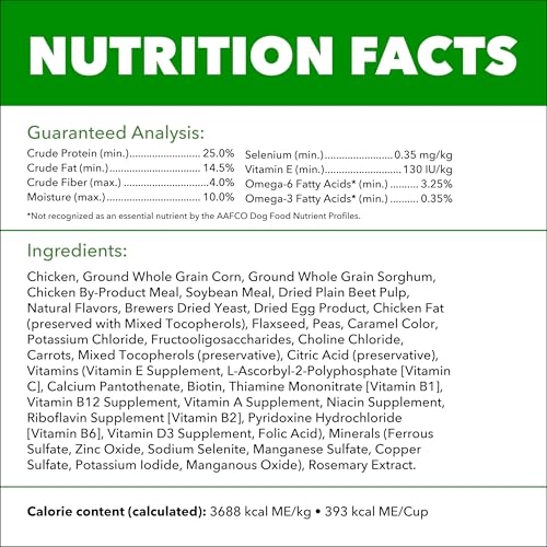 IAMS Proactive Health Adult Minichunks Dry Dog Food, Chicken, 30 lb | Real chicken #1 ingredient, no fillers, natural fiber & prebiotics, Omega-6 fatty acids, antioxidants for immune support