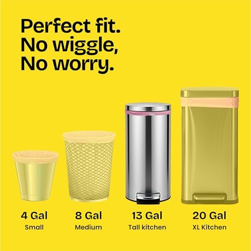 Glad ForceFlex MaxStrength Tall Kitchen Trash Bags, Rip and Tear Resistant, Cherry Blossoms Scented Pink Tall Garbage Bags, Odor Control, Febreze Freshness, 13 Gallon, 90 Count