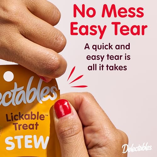 Delectables Lickable Treat Bisque Wet Cat Treat Variety Pack, Food Topper, Hydrating, Grain-Free, No Fillers, No By-Products, No Added Preservatives, 1.4oz Pouch, 30ct