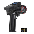 MEUS RACING ME-8B RC Transmitter 8 Channels 2.4GHz and Receiver for 1/8 1/10 1/18 1/24 RC Crawler Car Boat TRX4 TRX4M SCX10 SCX24 Upgrades Parts (Black)