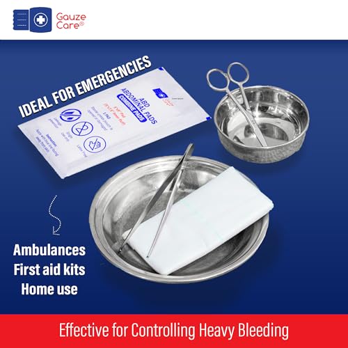 GauzeCare Sterile Abdominal- ABD Combine Pads| 50-Pack, 5 x 9 Inches| Extra Absorbent & Thick, Individually Wrapped Wound Dressing, First Aid Pads| Surgical-Grade, Nonstick- for Heavy Leakage, Post Op