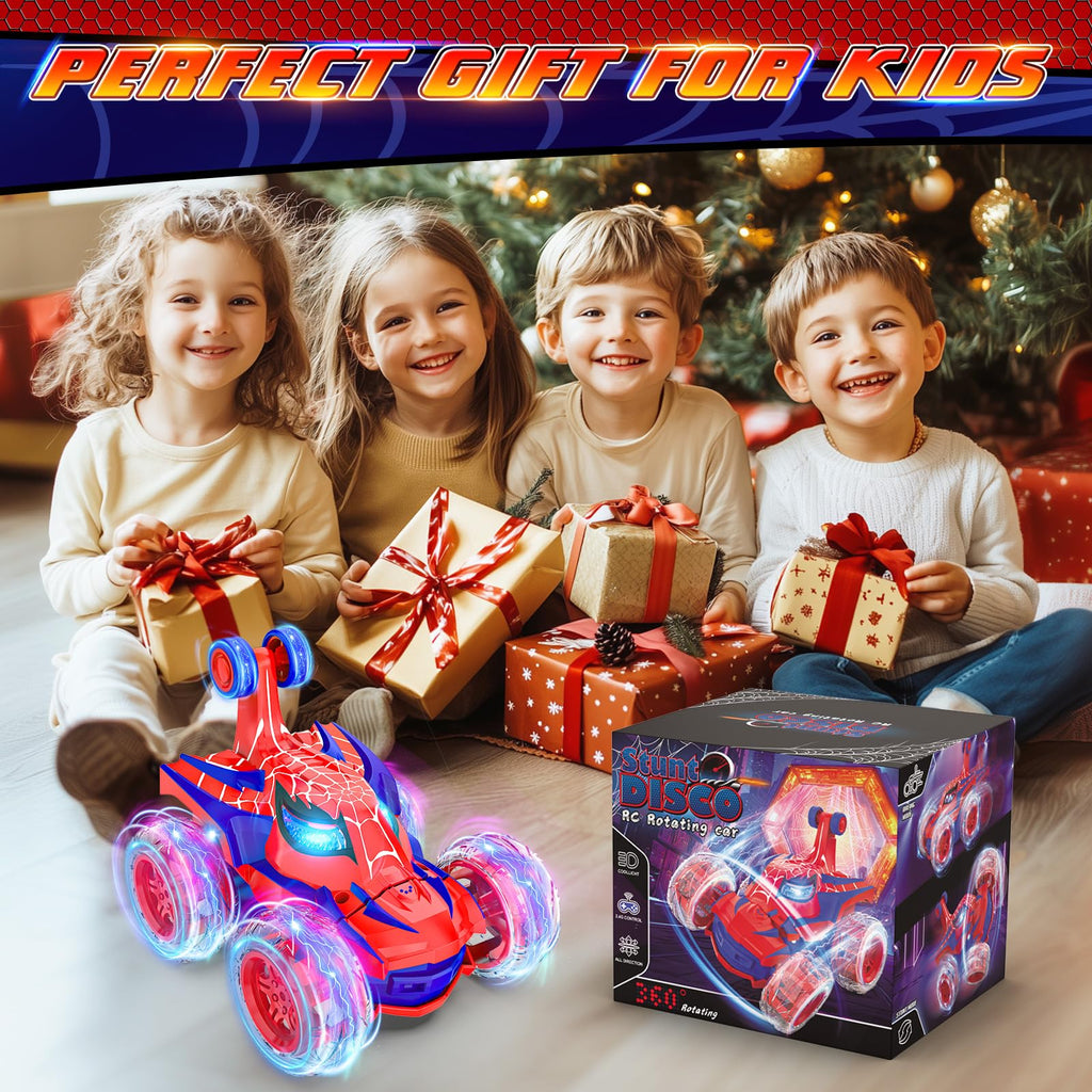 Mafbeanl Remote Control Car Stunt RC Cars 360° Rotating | 2.4GHz Rechargeable Wheel Lights Toys Car Gift for Boys 3 4 5 6 7 8 9 10 11 12