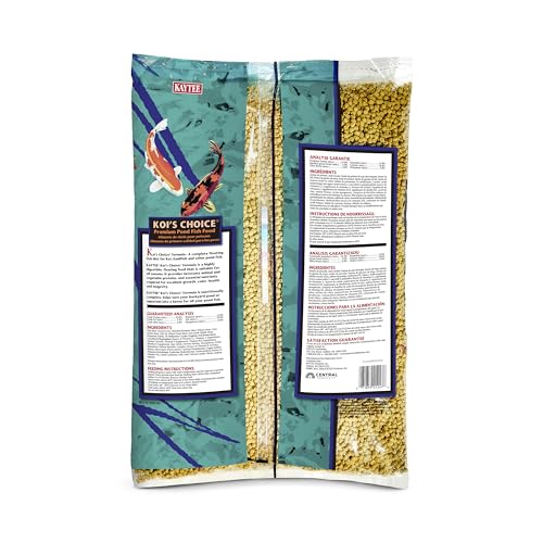Kaytee Koi's Choice Floating Fish Food for Koi, Goldfish & Pond Fish | Supports growth. Fish food pellets for all seasons. 35% protein, fish meal first, highly digestible koi food