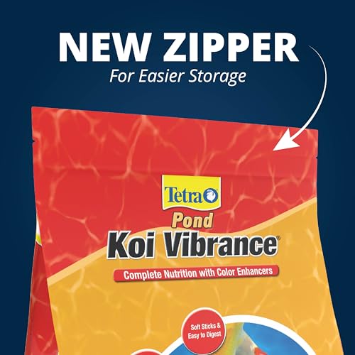 Tetra Pond Koi Vibrance Soft Sticks, Floating Pond Fish Food, 2.42 lbs | Daily Diet for Koi Fish and Ornamental Goldfish, Feed When Water is Above 50 Degrees, Highly Digestible, Clean & Clear Water
