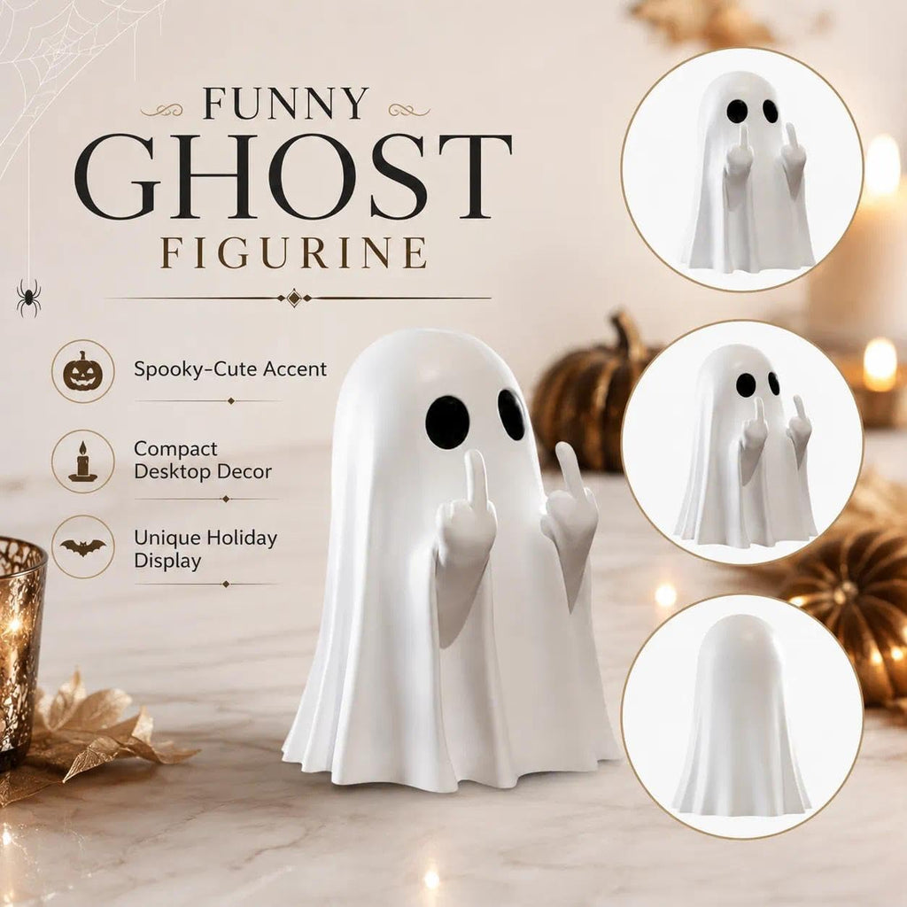 Halloween Ghost Figurine Ghost Decor Funny Ghost Statue Cute Ghost Figurine Ghost Statue Halloween Decoration for Gift Props Tabletop Home Decor New Year's Gifts