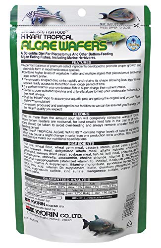 Hikari® Algae Wafers™ Sinking Wafers for Bottom-Feeding Tropical Fish, 8.8 oz (250g)