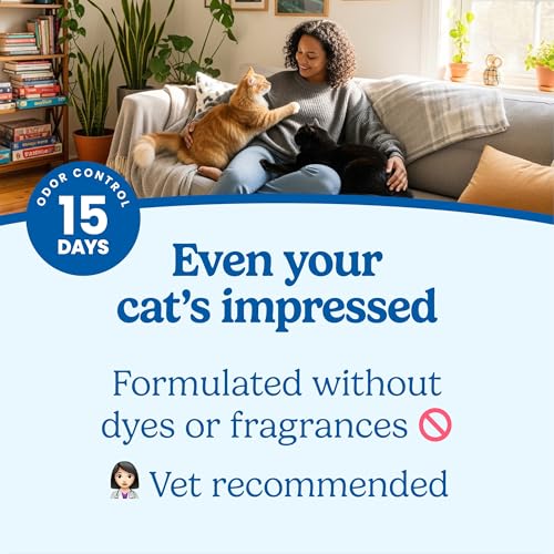 Fresh Step Advanced Simply Unscented Multi Cat Clumping Cat Litter, 18.5 lb | Formulated with No Added Dyes or Fragrances, Ammonia Block Technology, Low Dust, Compatible with Most Automatic Litter Boxes