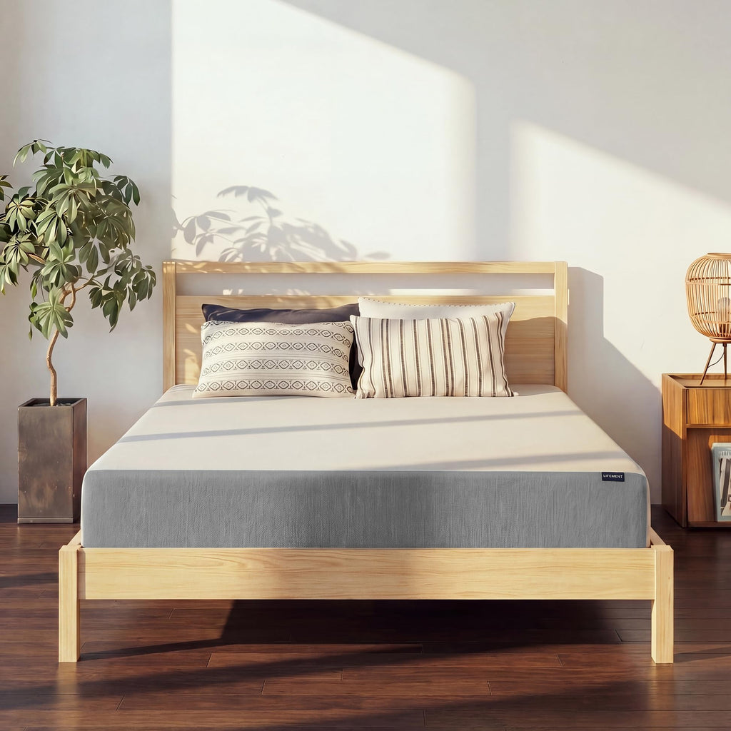 LIFEMENT Full Size Mattress, 8 Inch Full Mattress, Basic Graphite Cooling Memory Foam Mattress in a Box, Pressure Relief with Medium Firm Support, CertiPUR-US Certified, 75''L x 54''W