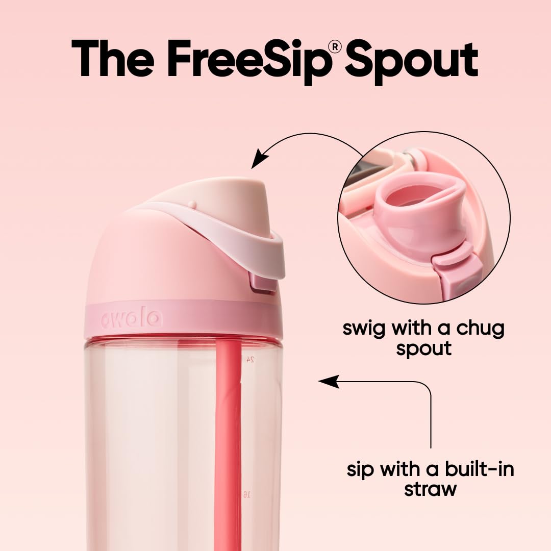 Owala FreeSip Tritan Water Bottle 25 oz Rose Quartz