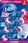 Bloo Self Active Triple Toilet Rim Block & Bowl Cleaner, Flower, Pack of 3