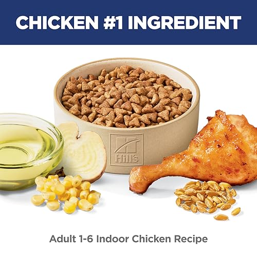Hill's Science Diet Adult 1-6 Indoor Dry Cat Food | #1 Veterinarian Recommended, Chicken Recipe, 7 lb. Bag