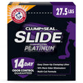 ARM & HAMMER Slide Platinum Easy Clean-Up Clumping Cat Litter, 27.5 Lbs | 24/7 Odor Control, Triple-Action Freshness, Non-Stick, Low Tracking, Multi-Cat Formula, Scented