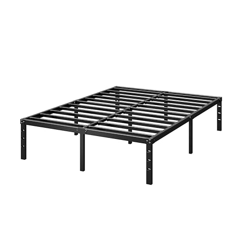 HLIPHA Metal Platform Bed Frame 14 Inch Tall,No Box Spring Needed,Full Size Bed with Heavy Duty Strong Support Slats,Easy to Assemble,Black