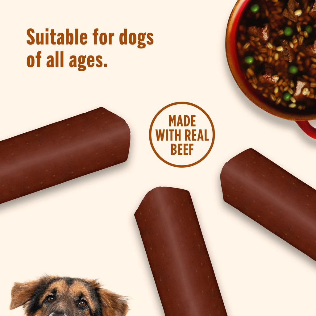Nutrish Soup Bones Beef Dog Chews, 23.1 oz. Bag (11 Treats) (Rachael Ray) | Rawhide-Free, Contains No Artificial Flavors or By-Product Meals, Soft Texture, Easy on Gums, Resealable Bag