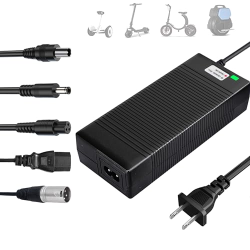 5 in 1 Plugs 54.6V Safe Charger for 48V 13S Lithium Batteries, UL Certified