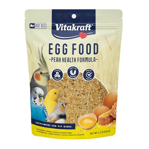 Vitakraft Egg Food for Birds 1.1 lb. | Nutrient-Rich Egg Protein, Fortified Seed & Grain Blend, Breeding & Molting Support, Premium Bird Food, 1.1 lb Pack
