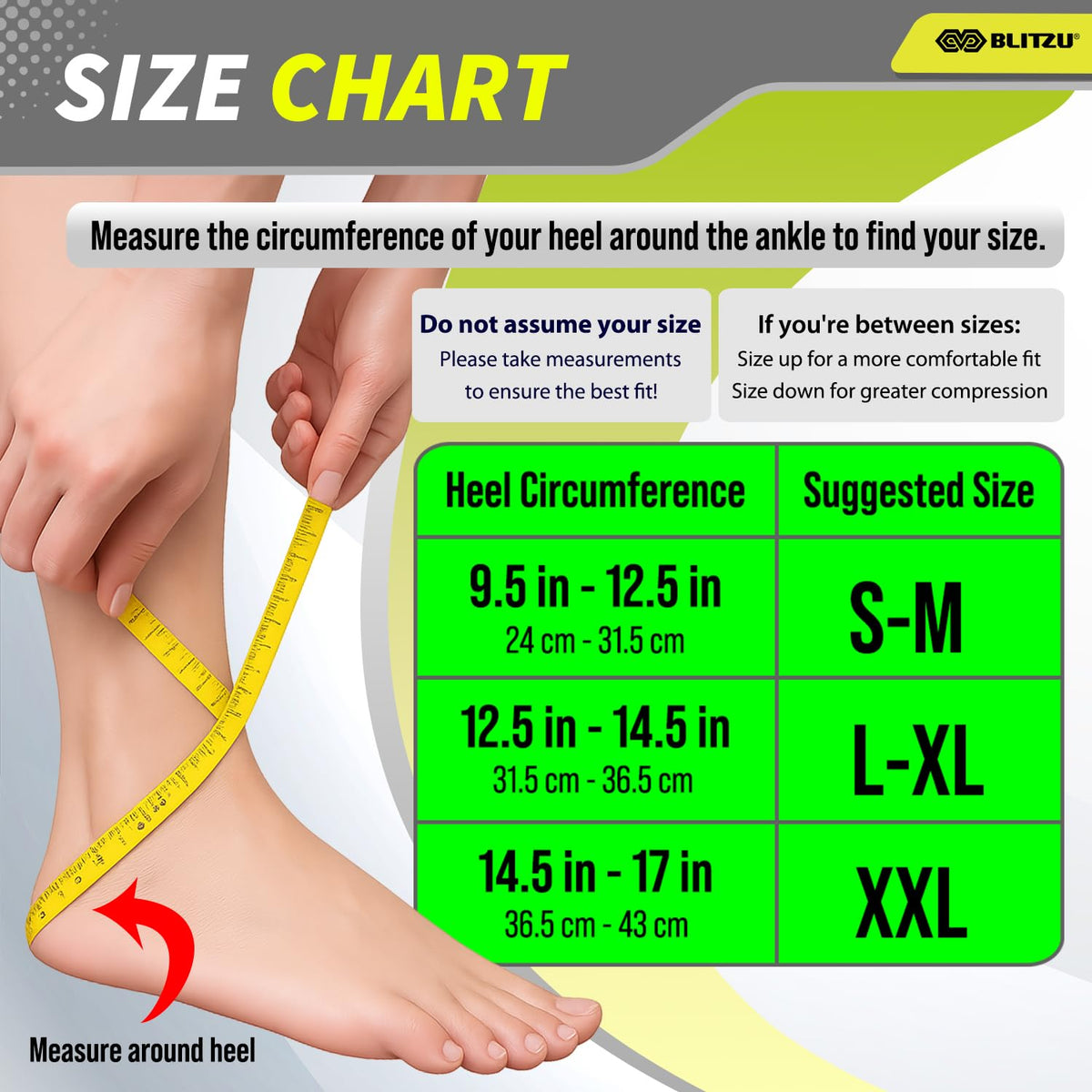 BLITZU Compression Socks for Plantar Fasciitis, Foot, Arch & Ankle Support | Open Toe Ankle Brace, Women & Men, Stabilizing Sleeve Wrap, Achilles Tendonitis, Neuropathy, Arthritis, Swelling & Heel Pain