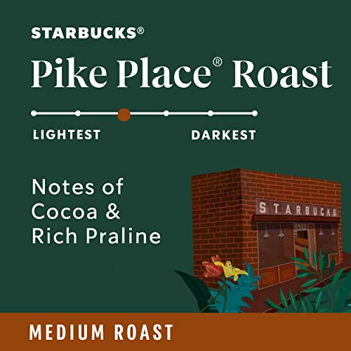 Starbucks K-Cup Coffee Pods, Medium Roast Hot or Iced Coffee, Pike Place Roast, 96 Keurig Pods ​