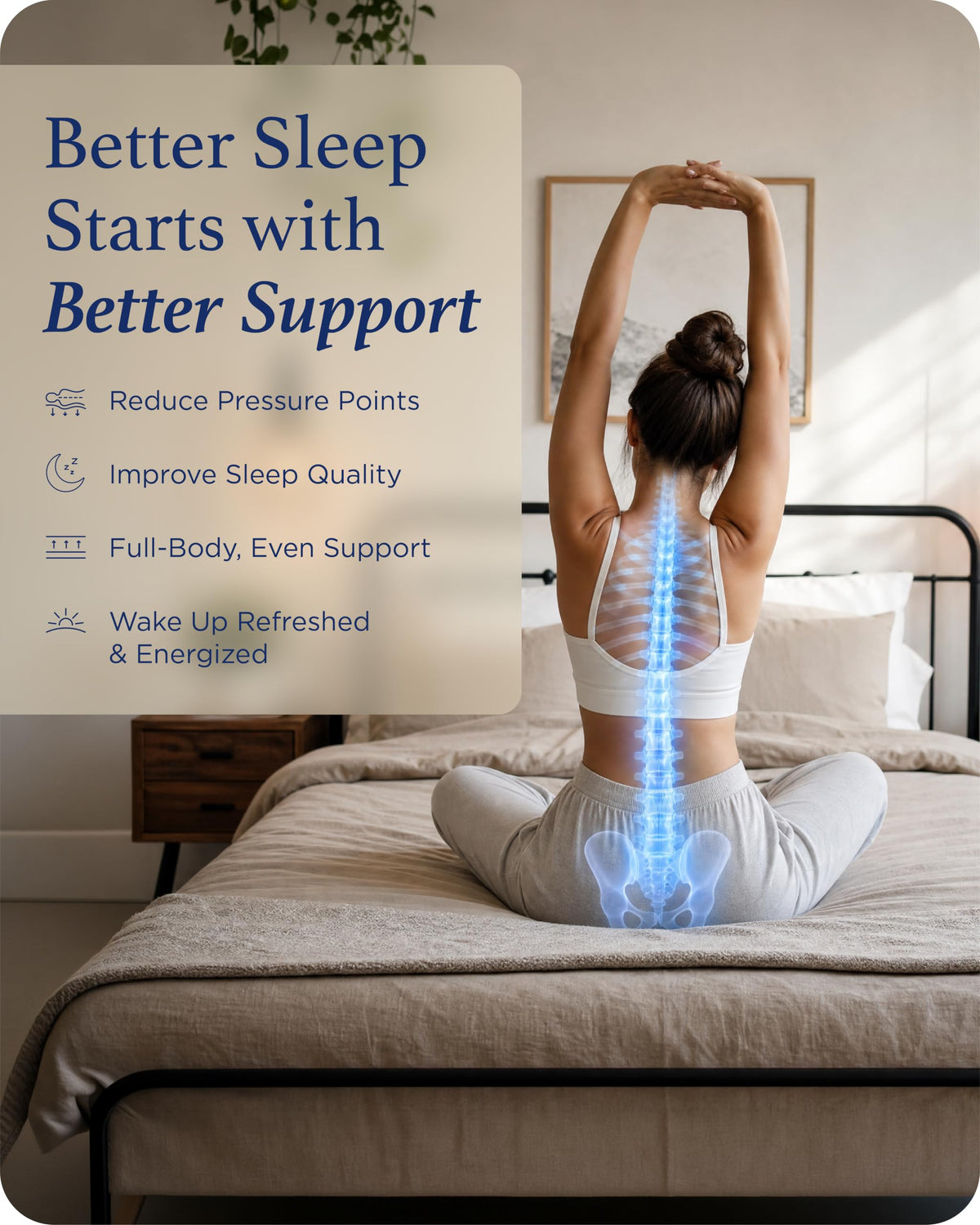 Meliusly Original Bunkie Board Queen Size (60x80) - Under Bed Support | Non-Slip Breathable Bed Support Board for Slatted Bed Frame, Anti-Sag, Noise Minimizing Moisture Resistant Bed Board