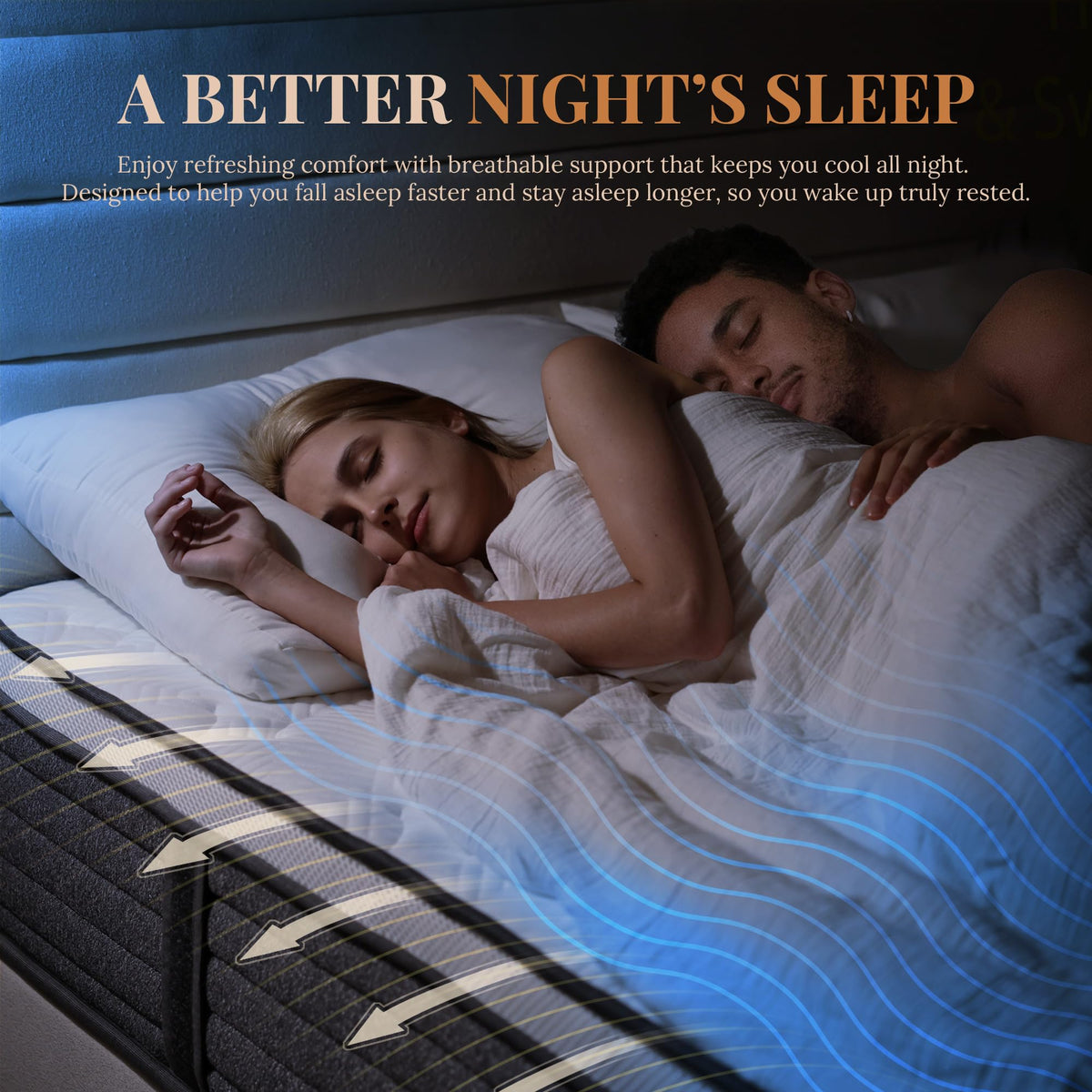 Queen Mattress, 12 Inch Queen Size Hybrid Mattresses in a Box | Medium Feel Foam and Individual Pocket Springs, Fiberglass Free Mattress, Extra Edge Support, Pressure Relief, CertiPUR-US