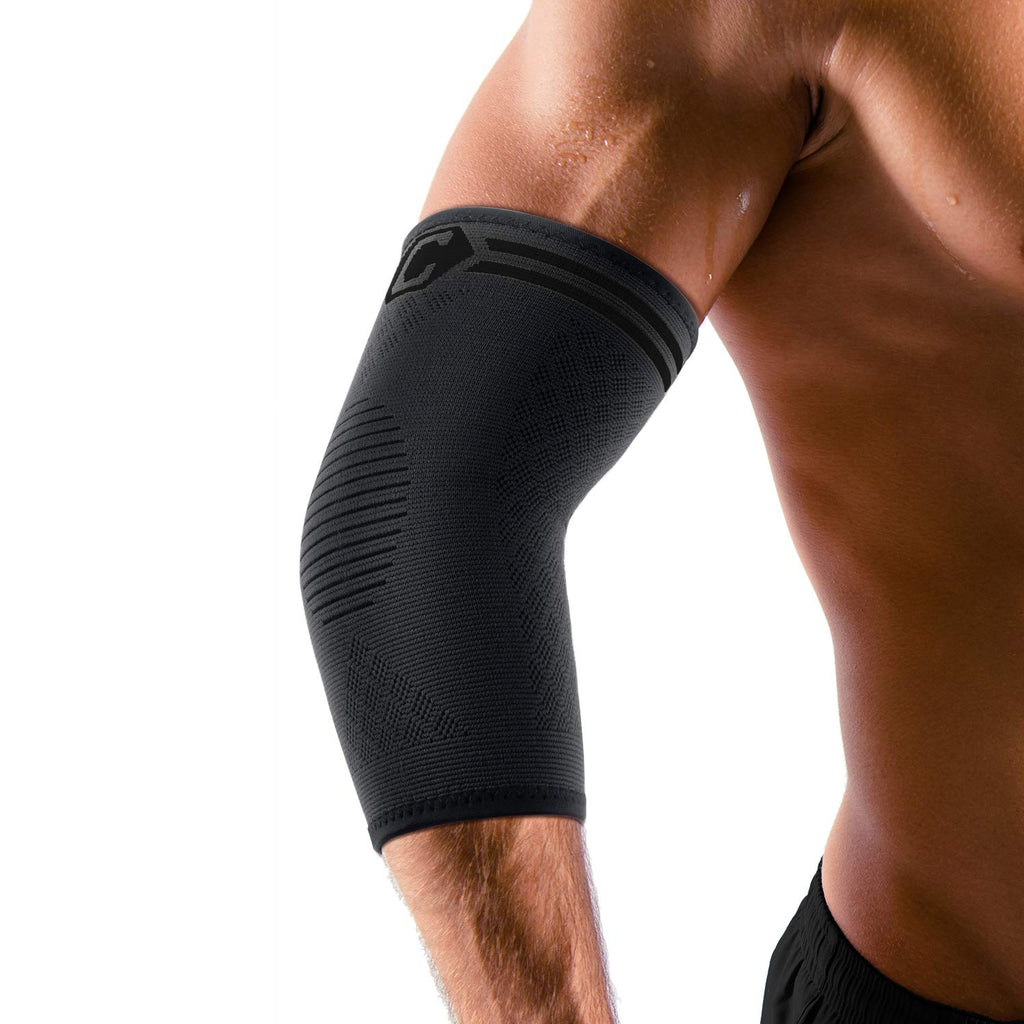 CAMBIVO 2 Pack Elbow Brace Compression Sleeve, Tennis & Golfer's Elbow | Breathable 3D Knit, Moisture-Wicking, No Straps or Velcro, Epicondylitis, Tendonitis & Arthritis Relief, All-Day Wear