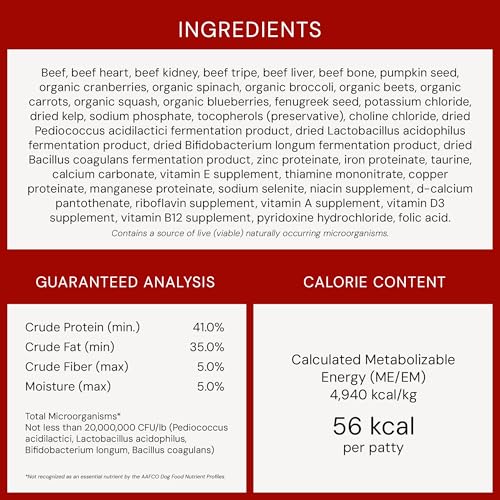 Stella & Chewy's Freeze-Dried Raw Dinner Patties - Beef Recipe - High Protein Grain-Free Puppy & Dog Food - Perfect For Picky Eaters - 25 oz