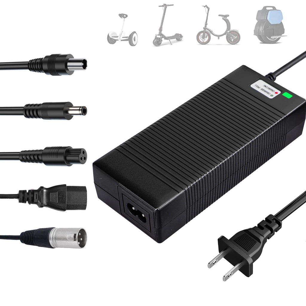 5 in 1 Plugs 54.6V Safe Charger for 48V 13S Lithium Batteries, UL Certified