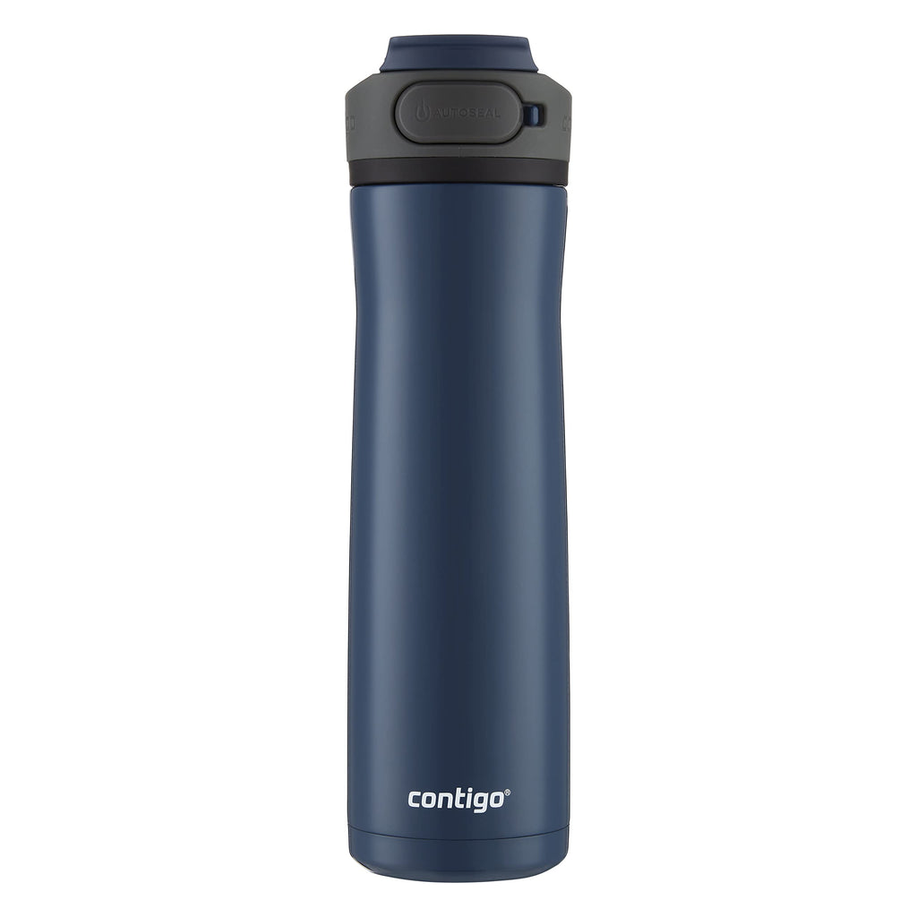 Contigo Cortland Chill 2.0 Stainless Steel Water Bottle, Blueberry, 24oz | Double-Wall Vacuum-Insulated, Keeps Cold 24 Hrs, Spill-Proof AUTOSEAL® Lid, Integrated Carry Handle