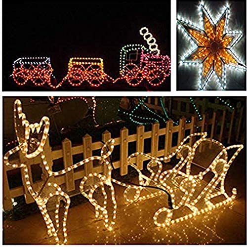 100ft LED Rope Lights Outdoor, 720 LED Connectable and Flexible Tube Lights with 8 Modes, Waterproof LED Rope Lighting for Garden, Patio, Pool, Bedroom, Party, Indoor Outdoor Decoration (Warm White)