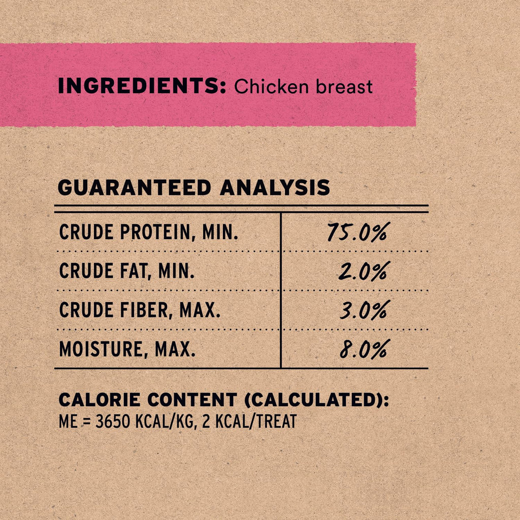 Vital Essentials Freeze Dried Cat Treats, Chicken Breast, 2.1 oz Bag | Single Ingredient, Premium Quality Protein, Grain-Free Healthy Treats, USA Made with U.S. & Globally Sourced Ingredients