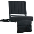 SPORT BEATS Stadium Seats with Back Support Folding Chair for Bleachers | 2.8" Thick Padded Bleacher Chairs, Folding Portable Stadium Seat with Anti-Tip Hooks, Back Support & Shoulder Strap