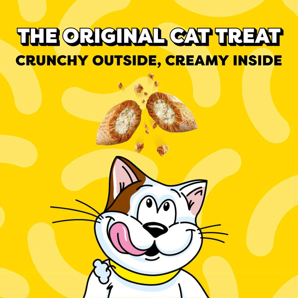 Temptations Classic Crunchy and Soft Cat Treats, Seafood Medley, 30 oz | Under 2 calories per treat, 100% complete & balanced adult cat nutrition, resealable tub, use as snack, meal, or food topper