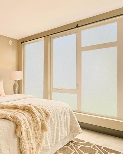 Dwersty Frosted Glass Window Privacy Film Decorative, 17.5" x 78.74"