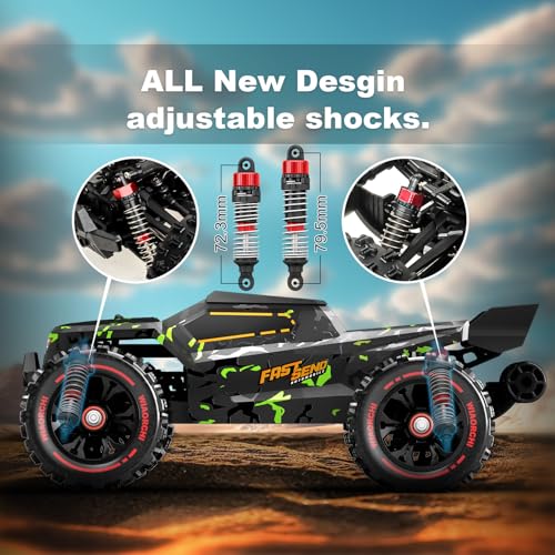 1/14 Brushless RC Cars for Adults Fast 50+ mph, RC Trucks 4x4 Offroad Waterproof, Electric Powered High Speed Remote Control Car, Fast Extreme All Terrain RC Truggy with 3S Battery for Snow Sand