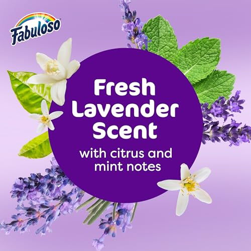 Fabuloso 2X All-Purpose Cleaner, Lavender Scent, 56 fl oz | No Rinse Floor Cleaner, Long-Lasting Freshness, Multi-Purpose Cleaner, Concentrated Formula, Everyday Cleaning, No Residue