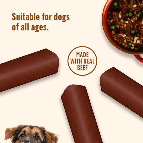Nutrish Soup Bones Beef Dog Chews, 23.1 oz. Bag (11 Treats) (Rachael Ray) | Rawhide-Free, Contains No Artificial Flavors or By-Product Meals, Soft Texture, Easy on Gums, Resealable Bag
