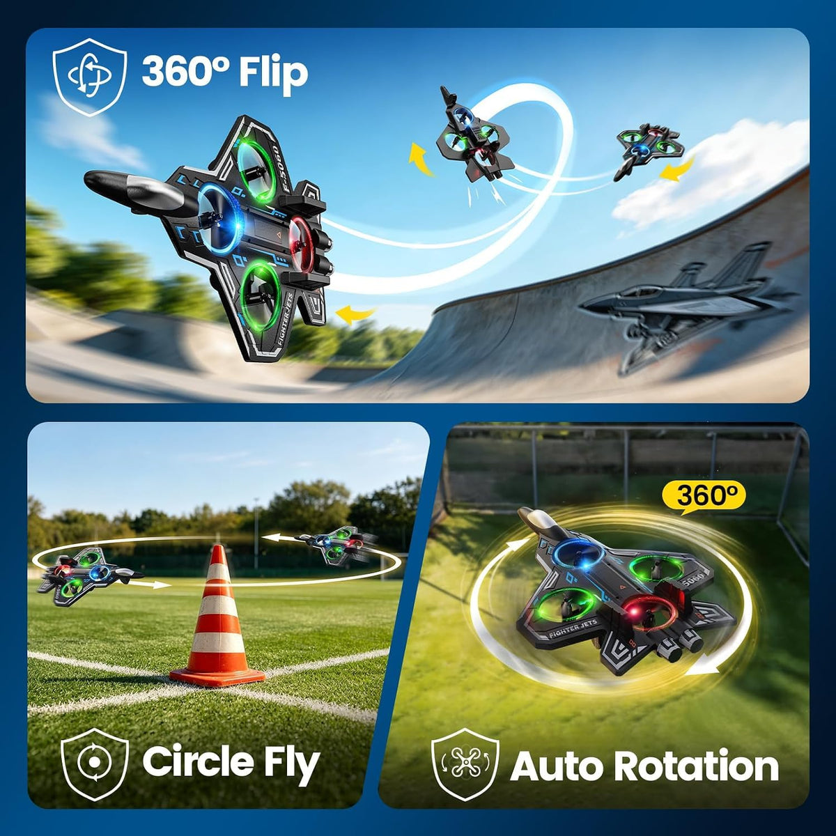 RC Plane Remote Control Airplane for Kids, Adults, Foam Fighter Jet Drone