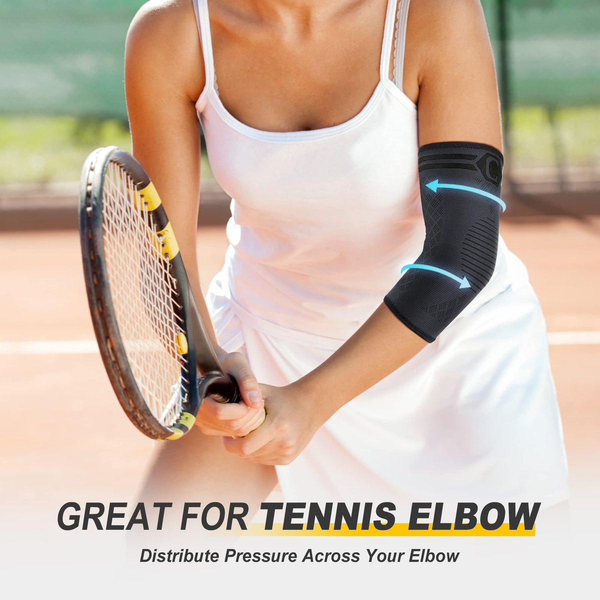 CAMBIVO 2 Pack Elbow Brace Compression Sleeve, Tennis & Golfer's Elbow | Breathable 3D Knit, Moisture-Wicking, No Straps or Velcro, Epicondylitis, Tendonitis & Arthritis Relief, All-Day Wear