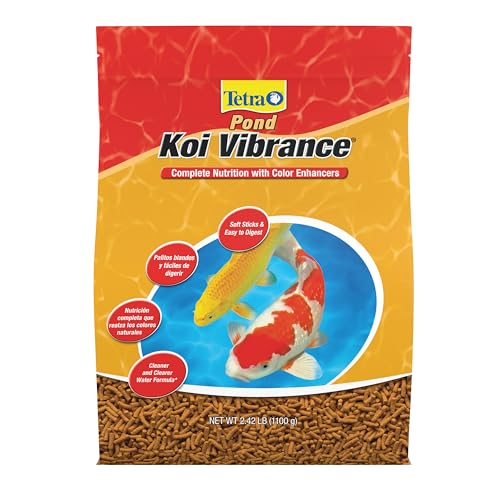 Tetra Pond Koi Vibrance Soft Sticks, Floating Pond Fish Food, 2.42 lbs | Daily Diet for Koi Fish and Ornamental Goldfish, Feed When Water is Above 50 Degrees, Highly Digestible, Clean & Clear Water