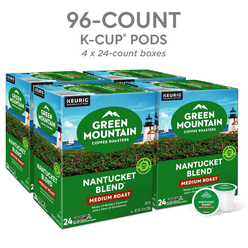 Green Mountain Coffee Nantucket Blend Keurig Single-Serve K-Cup Pods, Medium Roast Coffee, 96 Count