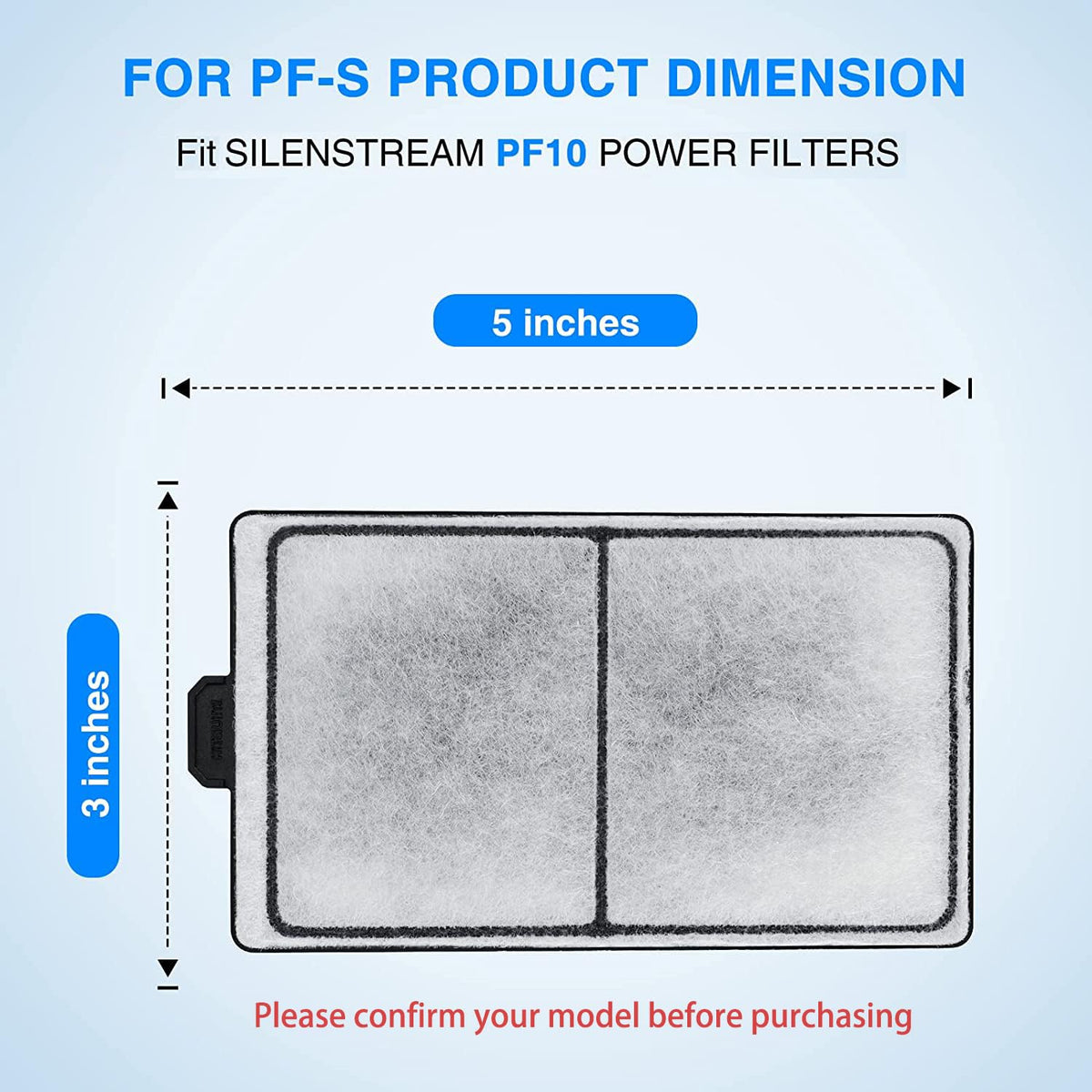 HiTauing 12 Packs PF-S Filter Cartridge for PF10 Power Filters, ONLY fit to Model PF10 Power Filters
