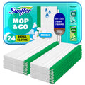 Swiffer Sweep + Mop, Wet Pads Refill, Floor Cleaner for Dirt, Dust, Hair, Cleaning Cloths for Mopping Home, Bathroom, Kitchen, All Purpose Multi-Surface Floor Wipes, Fresh, 24ct
