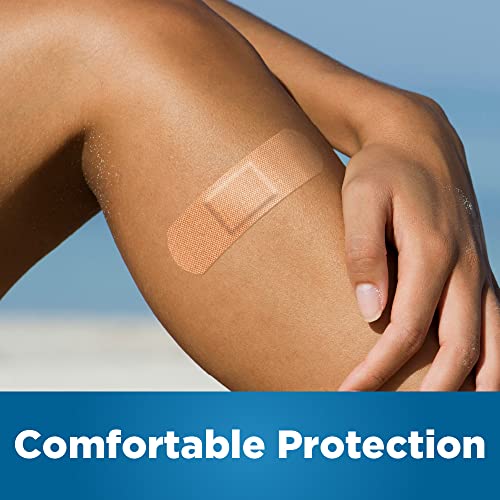 Amazon Basic Care Flexible Fabric Adhesive Bandages, First Aid for Wounds and Scrapes, Breathable with Non-Stick Pad, Latex Free, 100 Count