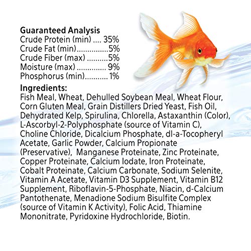 Aqueon Goldfish Granules, Goldfish Food, 5.8 Ounces | Sinking fish food for goldfish or small koi, 1.5 mm granules, won't cloud water when fed as directed