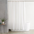 Amazon Basics White Shower Curtain for Bathroom, Water-Repellent, 180 x 180 cm