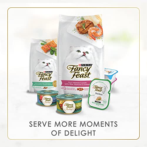 Purina Fancy Feast Gravy Lovers, Poultry & Beef Wet Cat Food, 3oz, 24-Pack | Variety Pack, grilled gourmet texture made with no artificial colors or preservatives, 100 percent complete and balanced