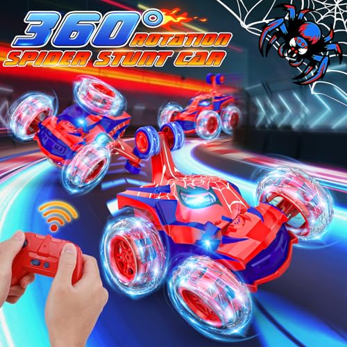 Mafbeanl Remote Control Car Stunt RC Cars 360° Rotating | 2.4GHz Rechargeable Wheel Lights Toys Car Gift for Boys 3 4 5 6 7 8 9 10 11 12