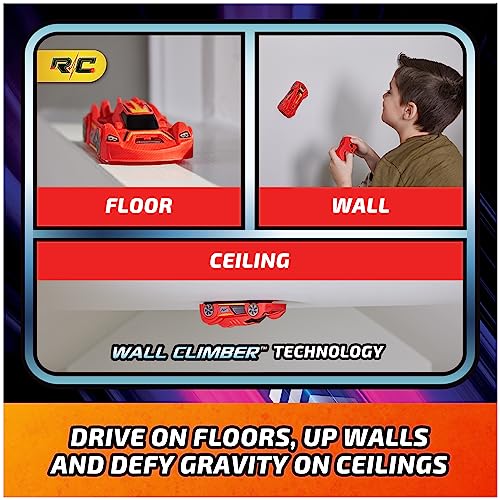 Air Hogs Zero Gravity Racing Wall Climber RC Car | Drives on Walls, Floors & Ceilings, Easy to Use Remote, USB-C Rechargeable, RC Car Toy Gifts for Kids Ages 4+