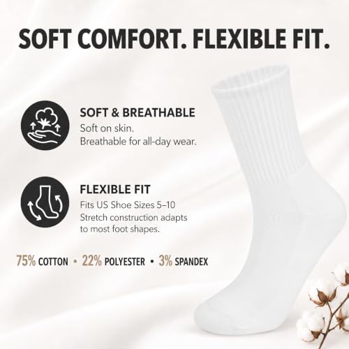 BomKinta Women Calf Socks Athletic Crew Sock | Casual, Cute, Soft, Cotton, Above Ankle, Gifts